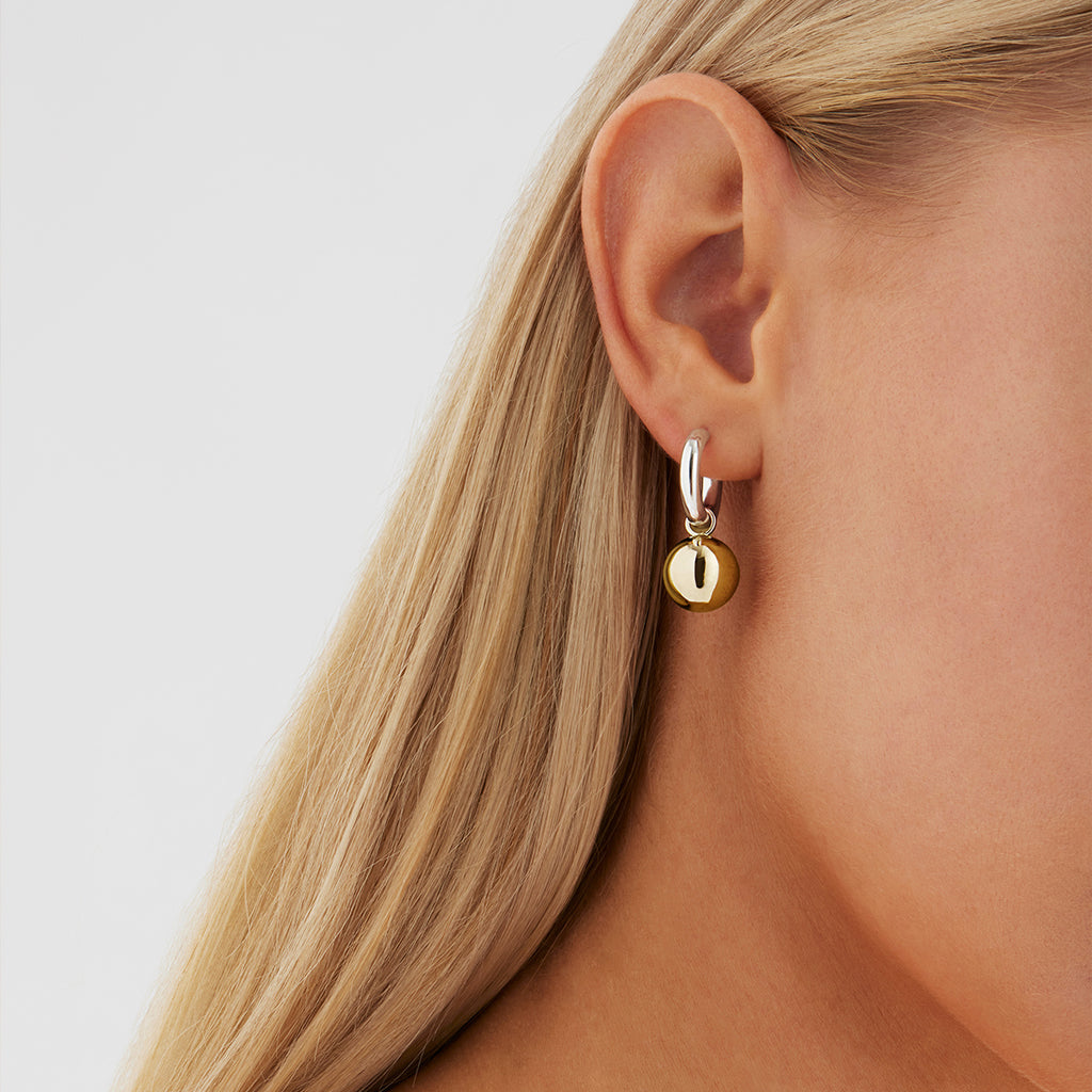 NAJO Shayla Earring SILVER/YELLOW Two Tone E5102