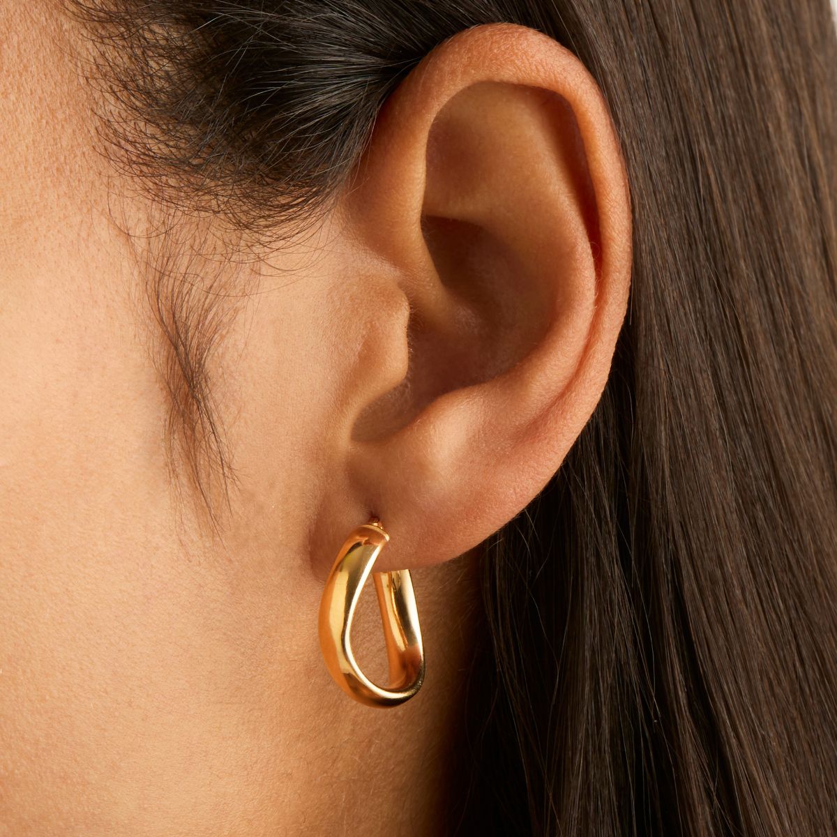 NAJO Eddy Hoop - Yellow Gold Plated