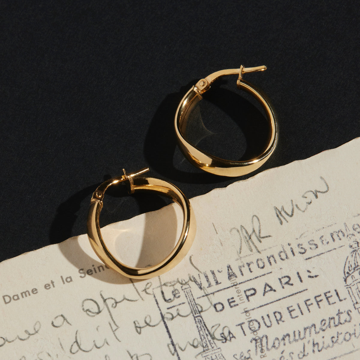 NAJO Eddy Hoop - Yellow Gold Plated