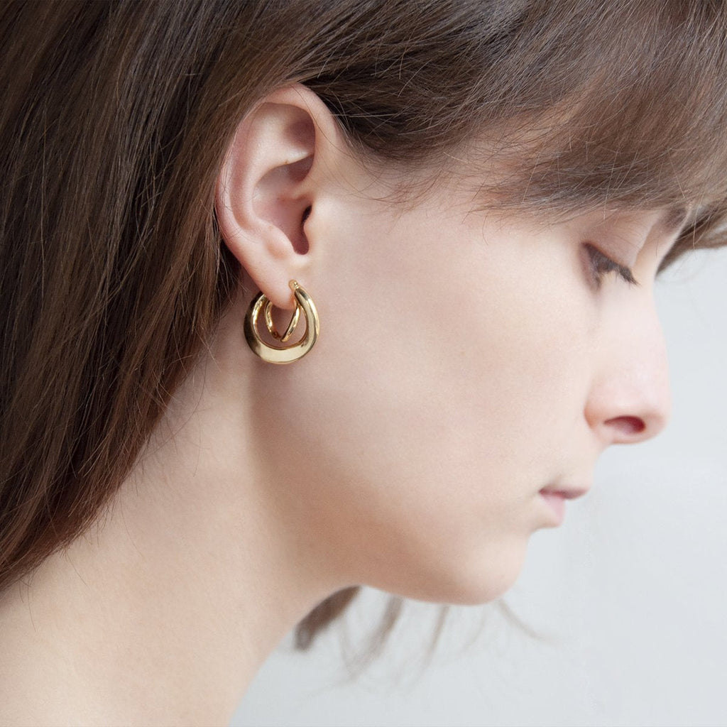 NAJO Baby Strudel Hoop - Yellow Gold Plated E6441