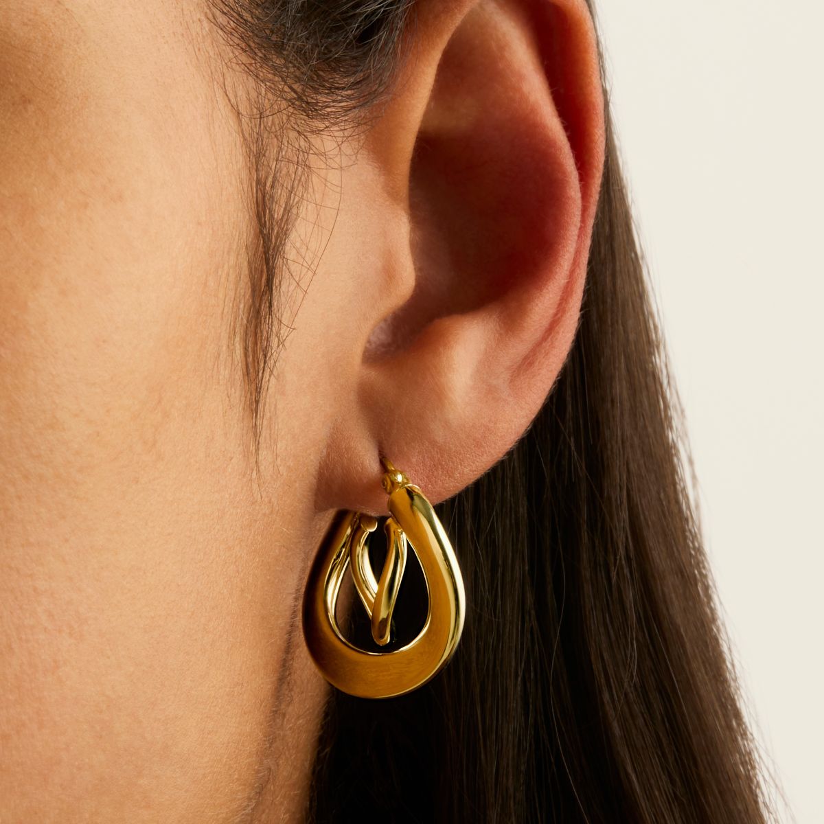 NAJO Baby Strudel Hoop - Yellow Gold Plated E6441