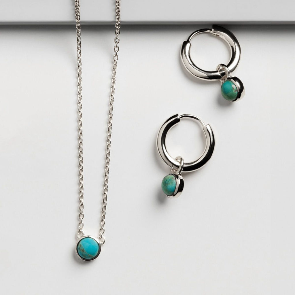 Heavenly Turquoise Earring - Silver