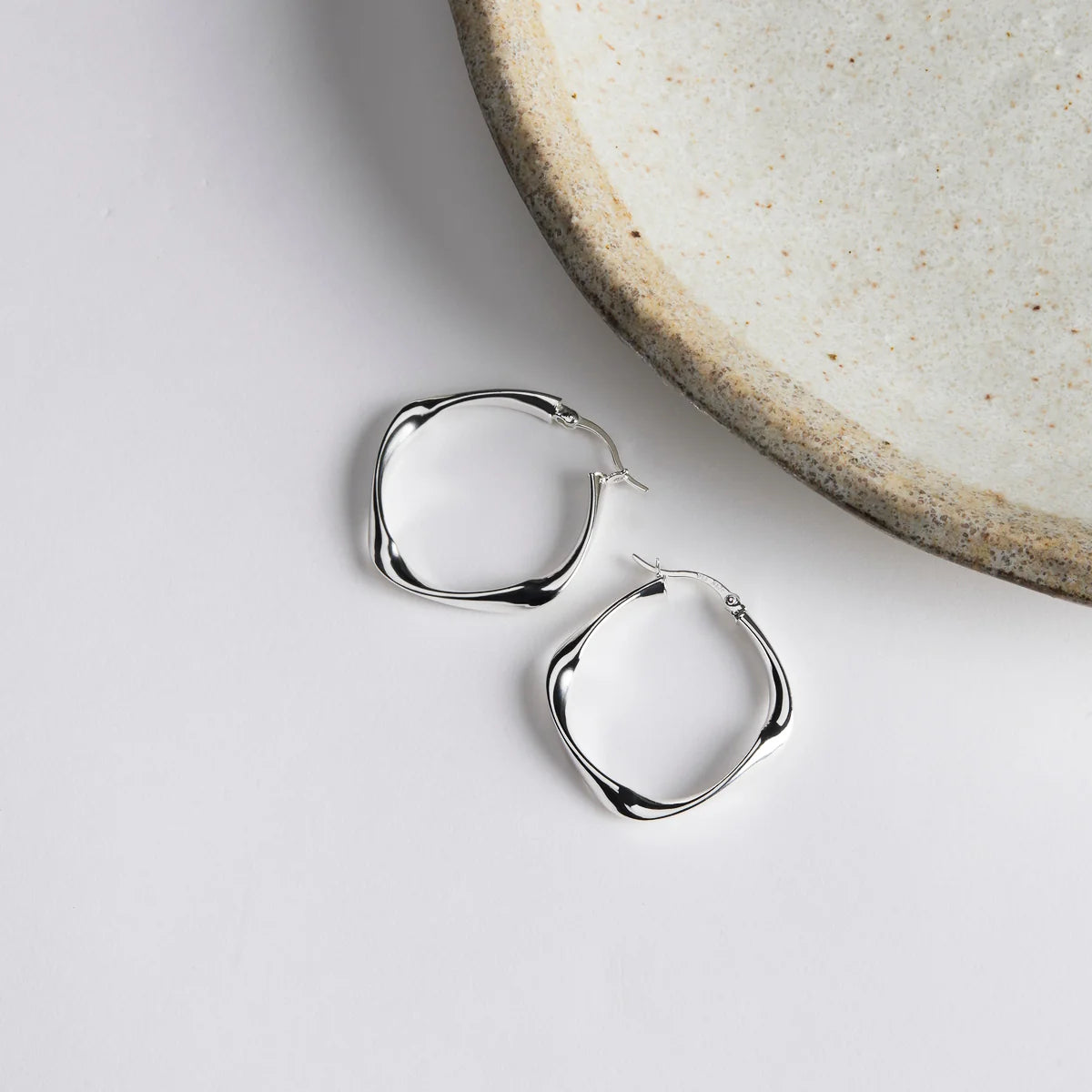 Garden of Eden Silver Hoop Earring E6617
