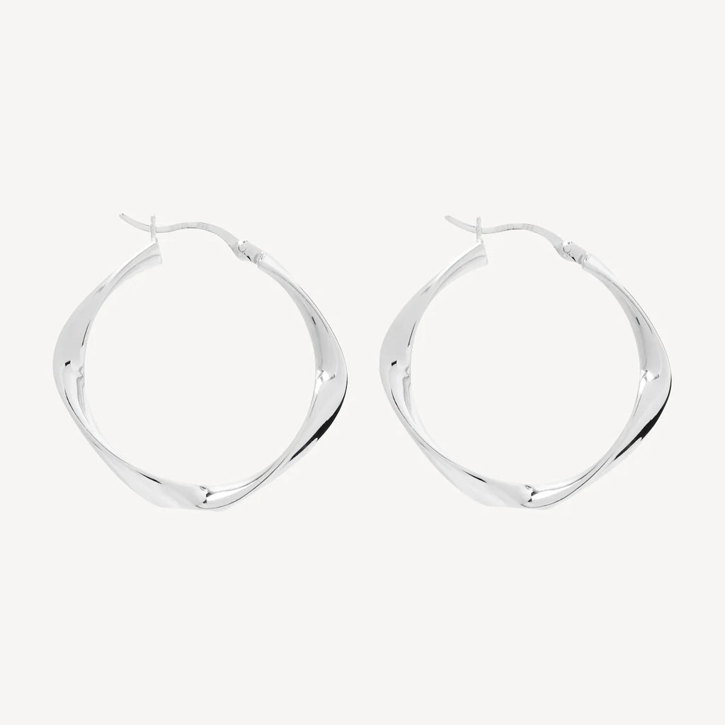 Garden of Eden Silver Hoop Earring E6617