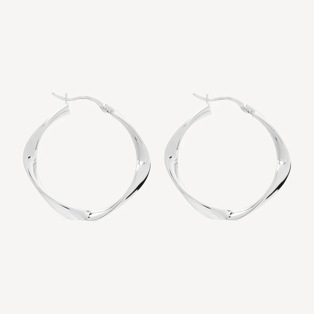 Garden of Eden Silver Hoop Earring E6617