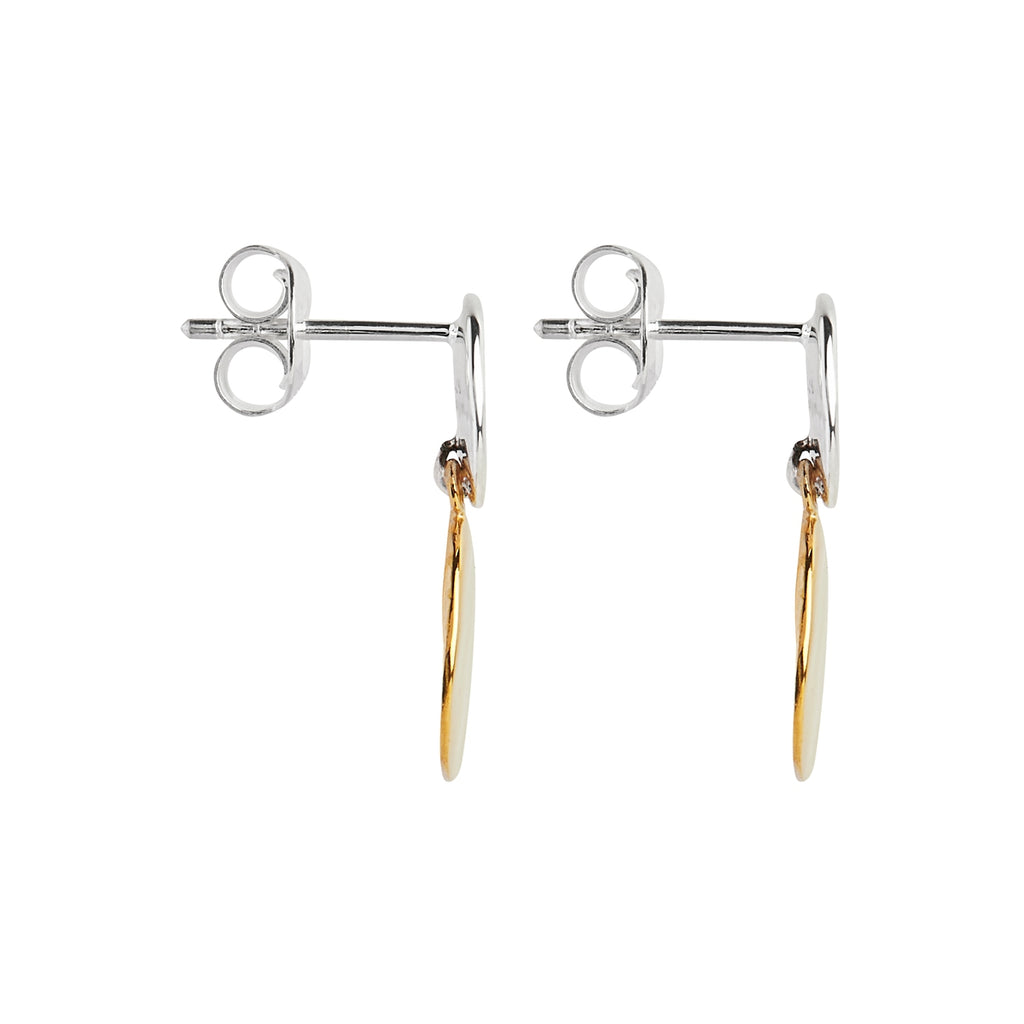 NAJO Shard Double Disk Stud - Two Tone E6724