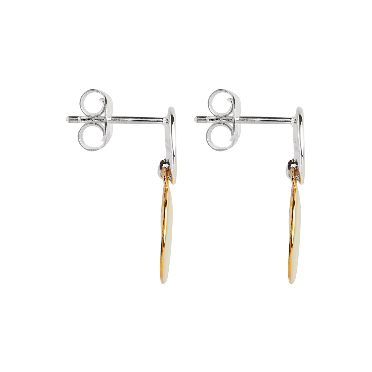 NAJO Shard Double Disk Stud - Two Tone E6724