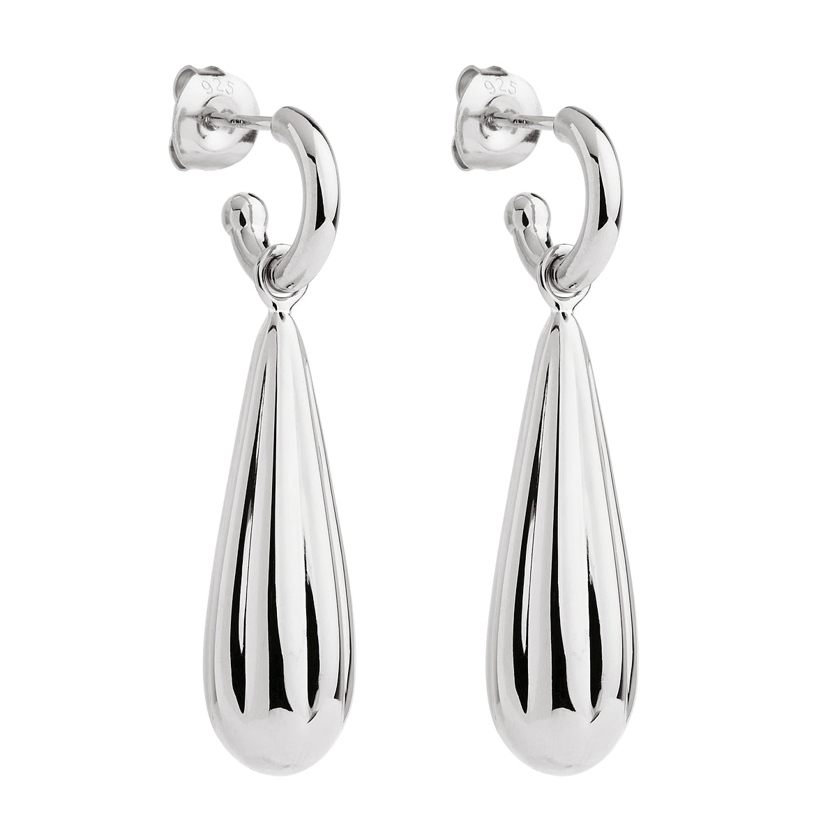 Raya Silver Droplet Stud Earring