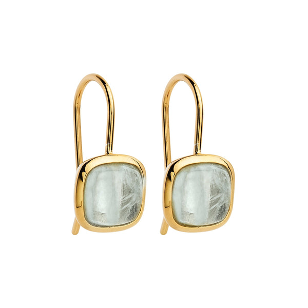 Aura Yellow Gold Aquamarine Earring