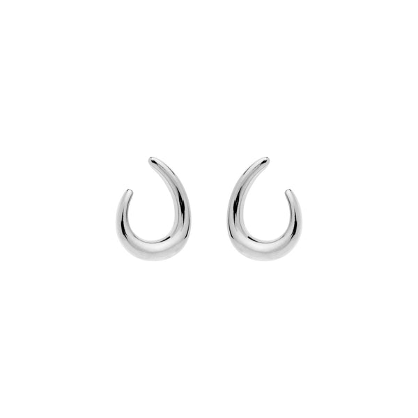 Baby Curl Silver Stud Earring