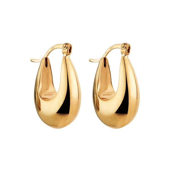 Cloudland Yellow Gold Hoop Earring