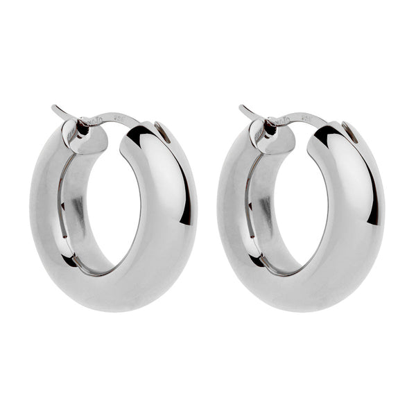 Cocoon Silver Hoop Earring