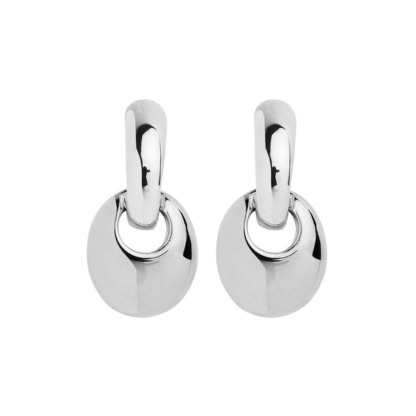 Pebble Drop Silver Stud Earring