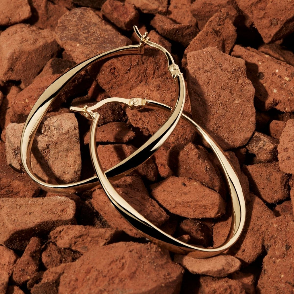NAJO Cinta Large Hoop Earring Gold Plated E6954