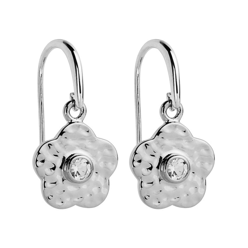 Forget-Me-Not Silver Drop Earring