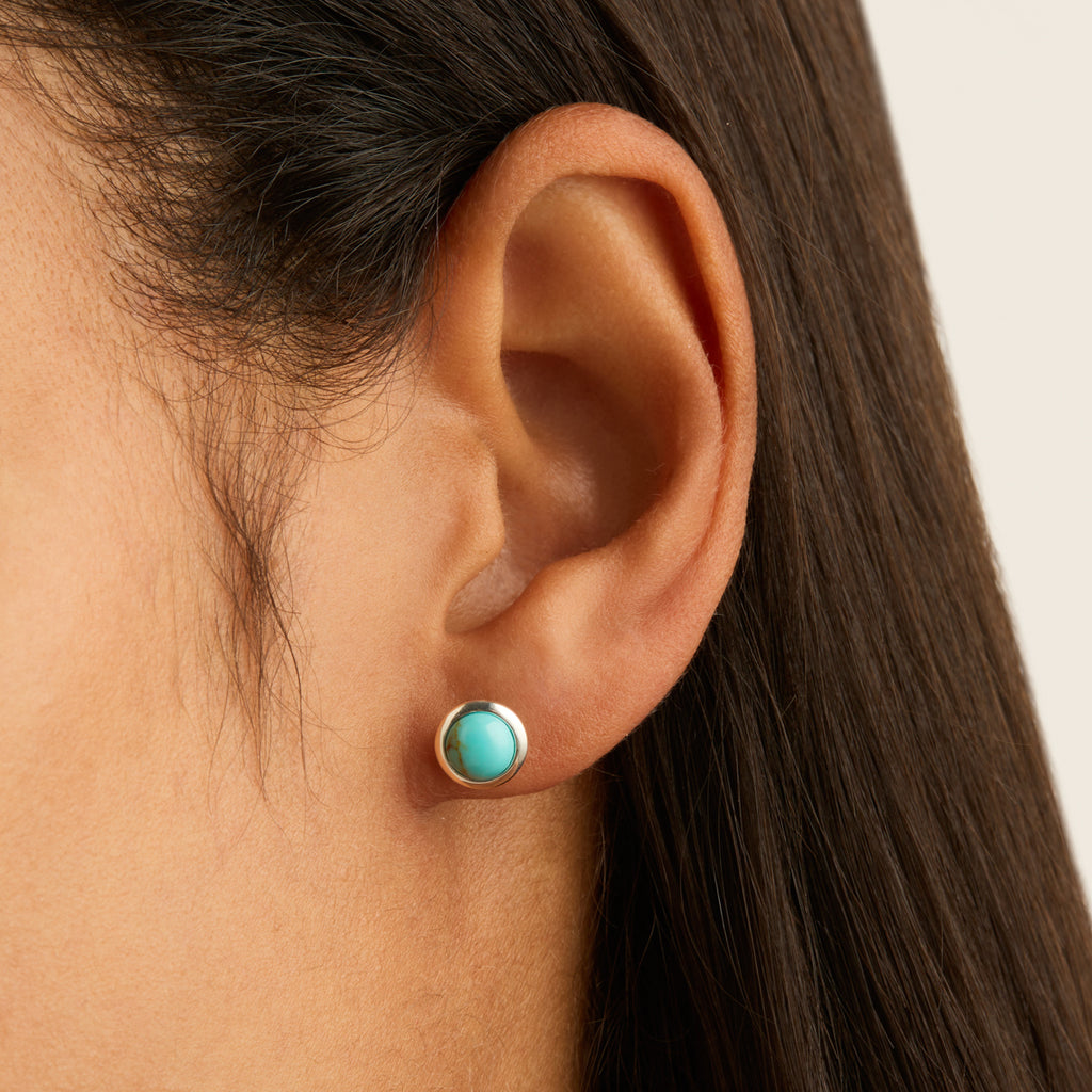 NAJO Husk Turquoise Stud Earring E7057