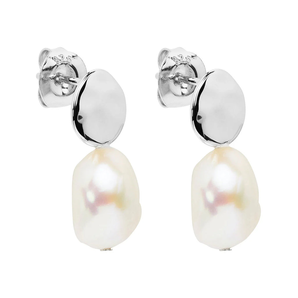 NAJO Renaissance Silver Pearl Earrings E7100