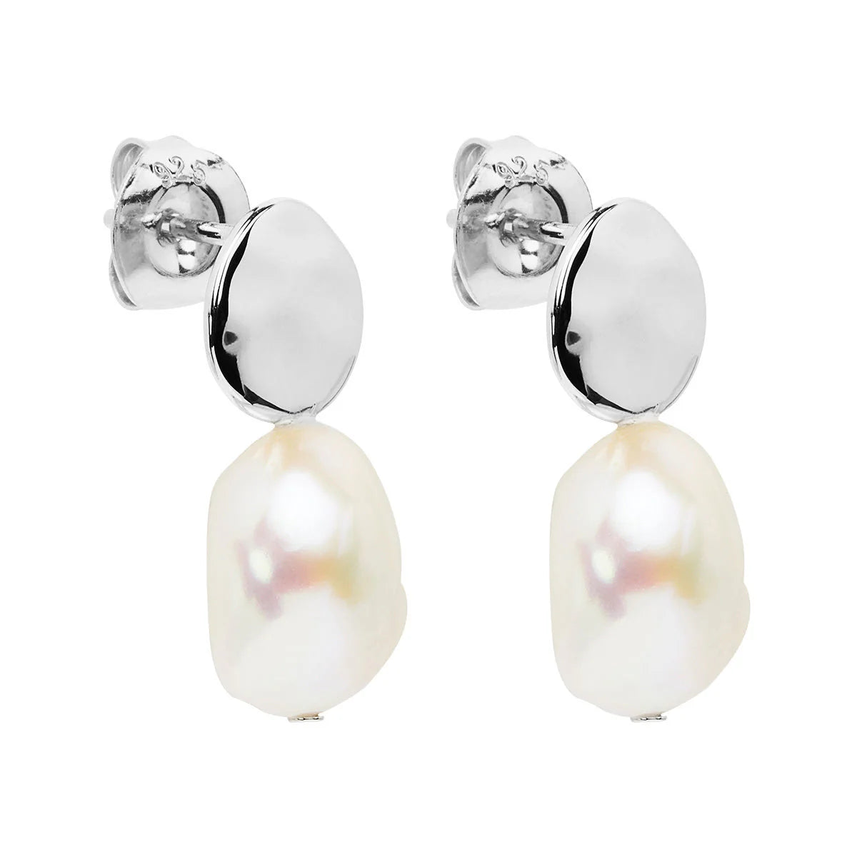 NAJO Renaissance Silver Pearl Earrings E7100