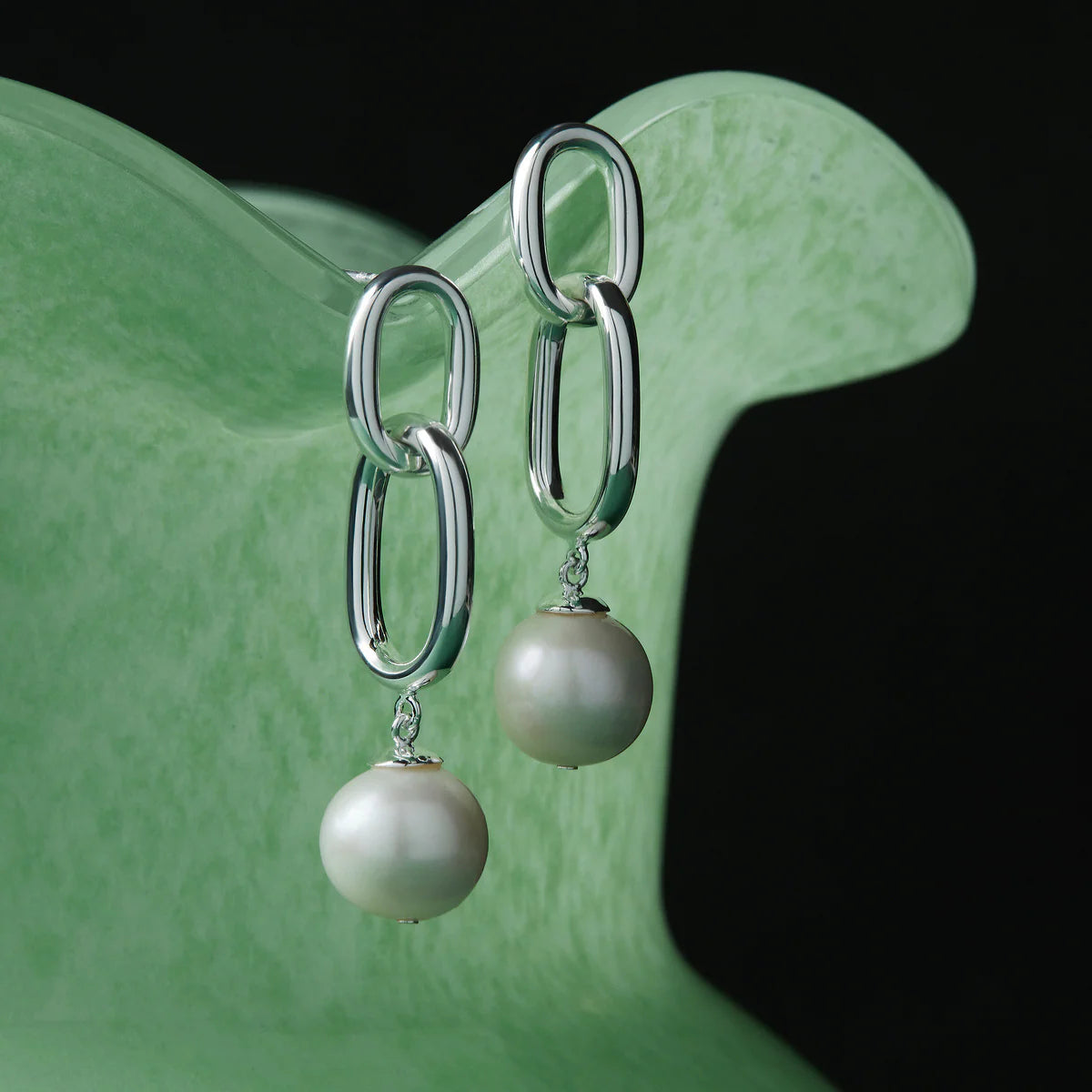 NAJO Sea Nymph Silver and Pearl Drop Earrings E7123