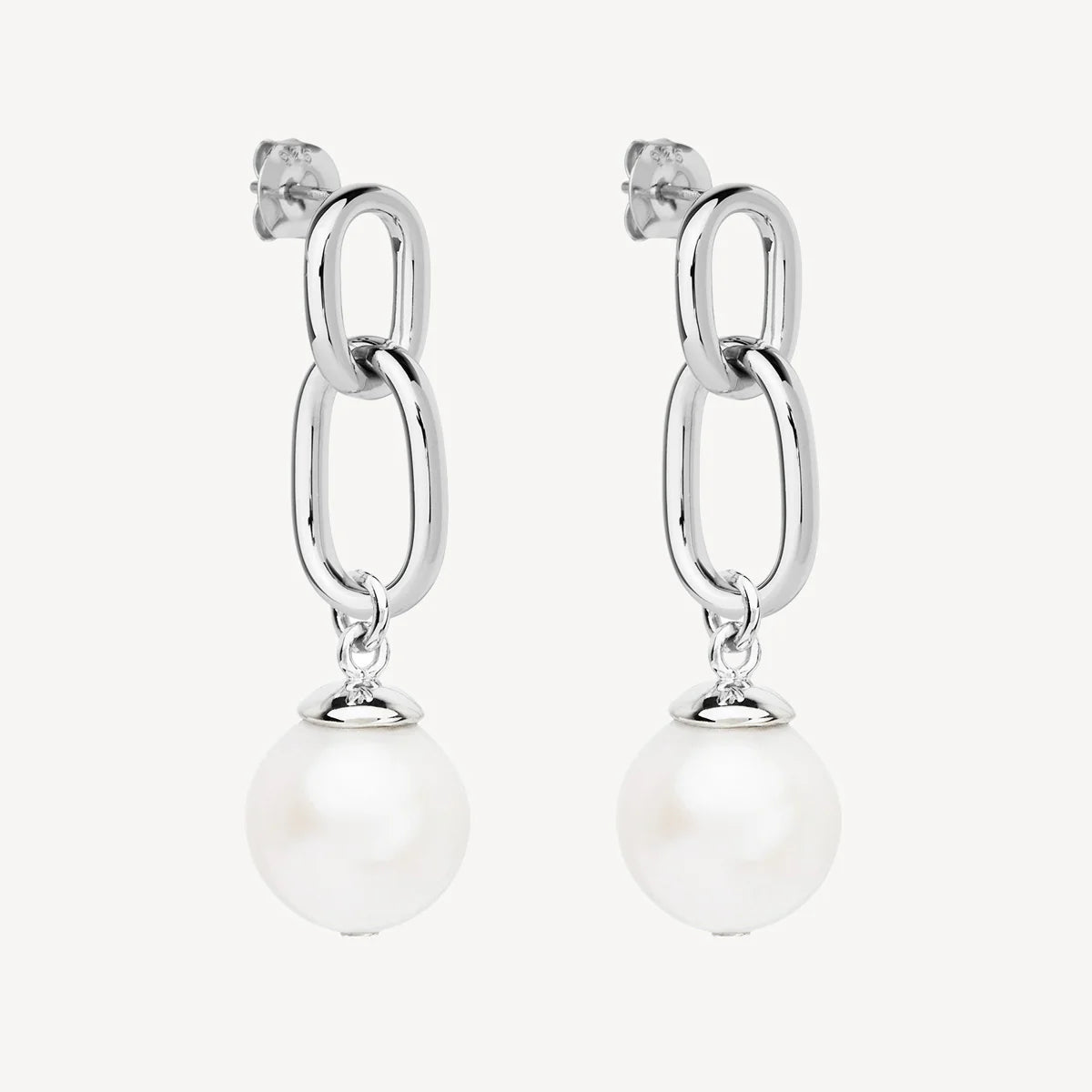 NAJO Sea Nymph Silver and Pearl Drop Earrings E7123