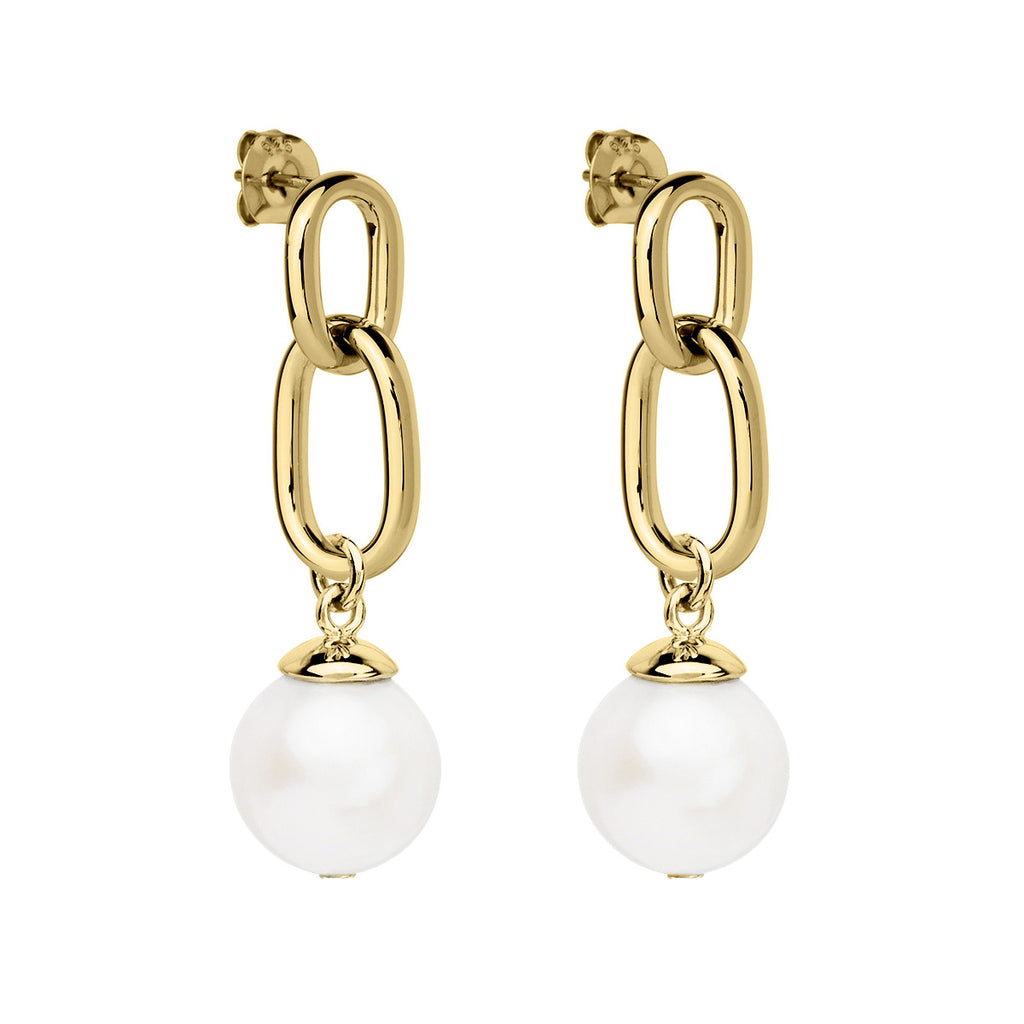 NAJO  Sea Nymph Yellow Gold and Pearl Drop Earrings E7124