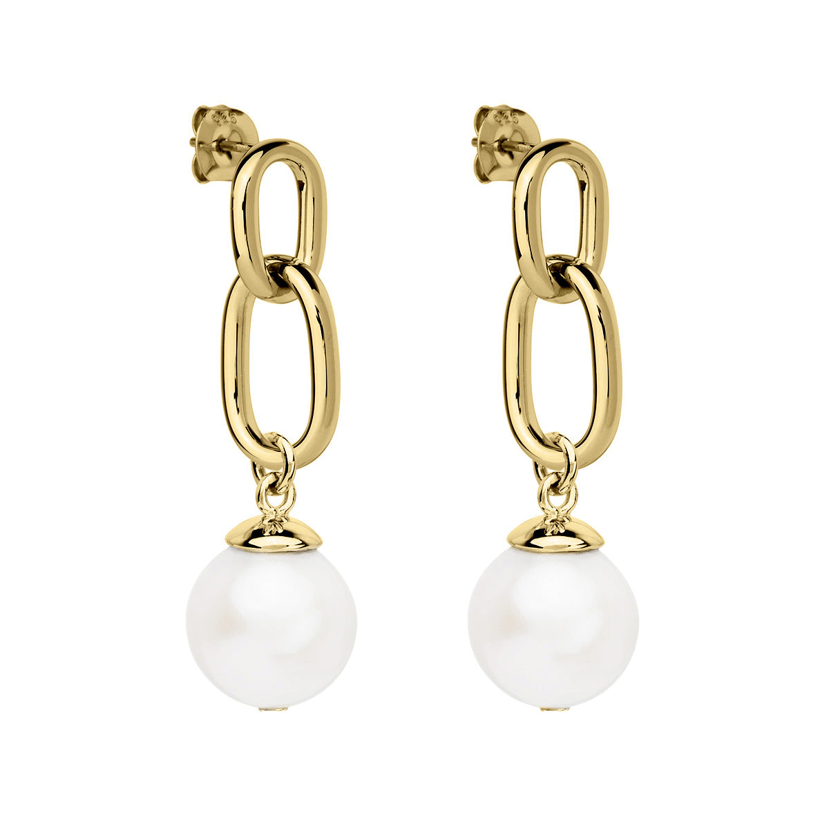 NAJO  Sea Nymph Yellow Gold and Pearl Drop Earrings E7124