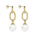 NAJO  Sea Nymph Yellow Gold and Pearl Drop Earrings E7124