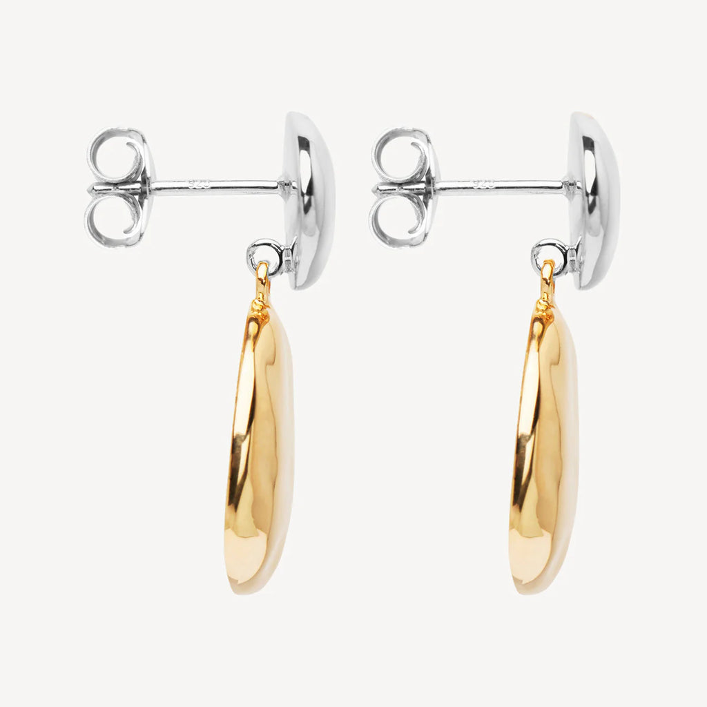 NAJO Double Pebblet Two-Tone Stud Earrings E7135