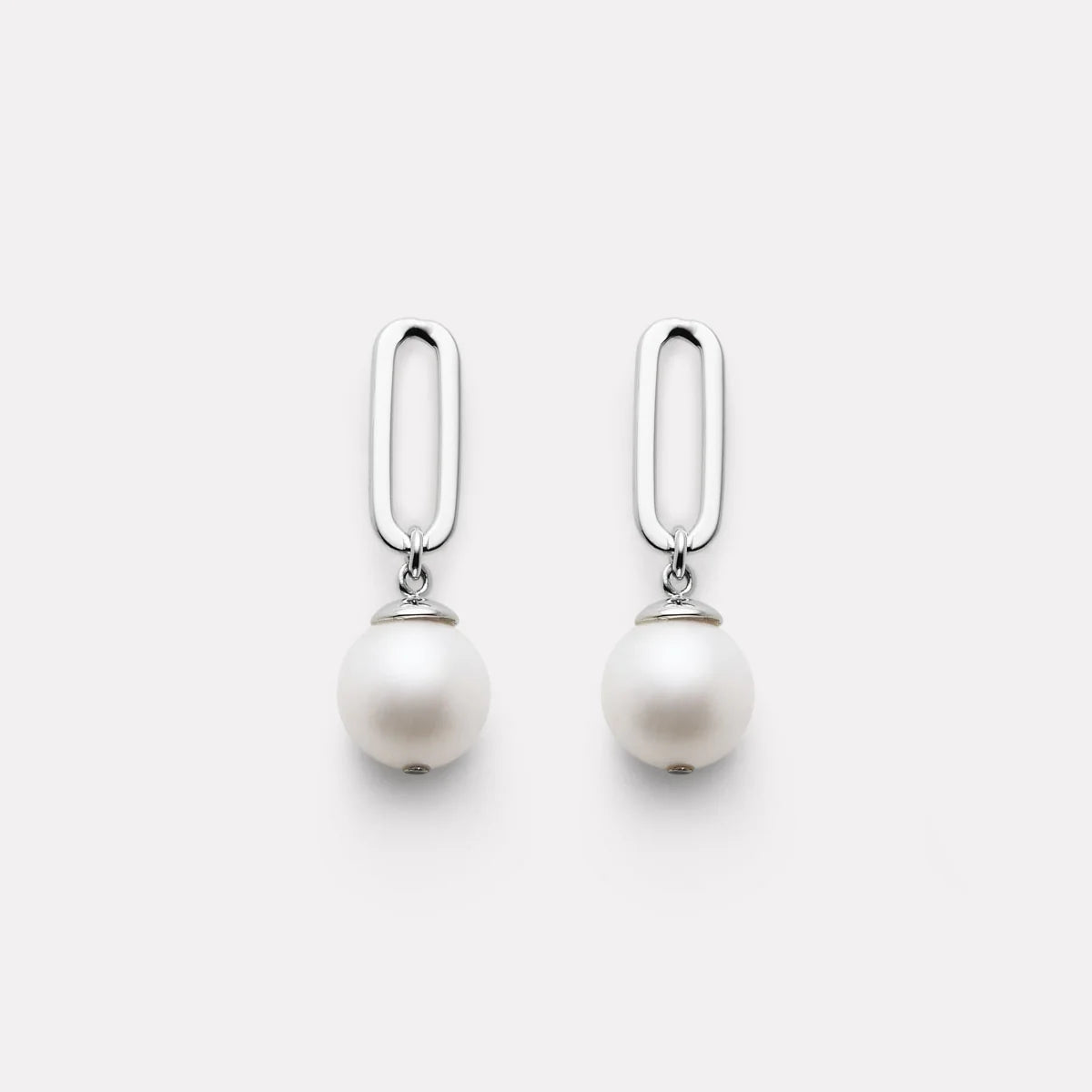 The Enchantress Pearl Drop Stud Earrings Silver E7169