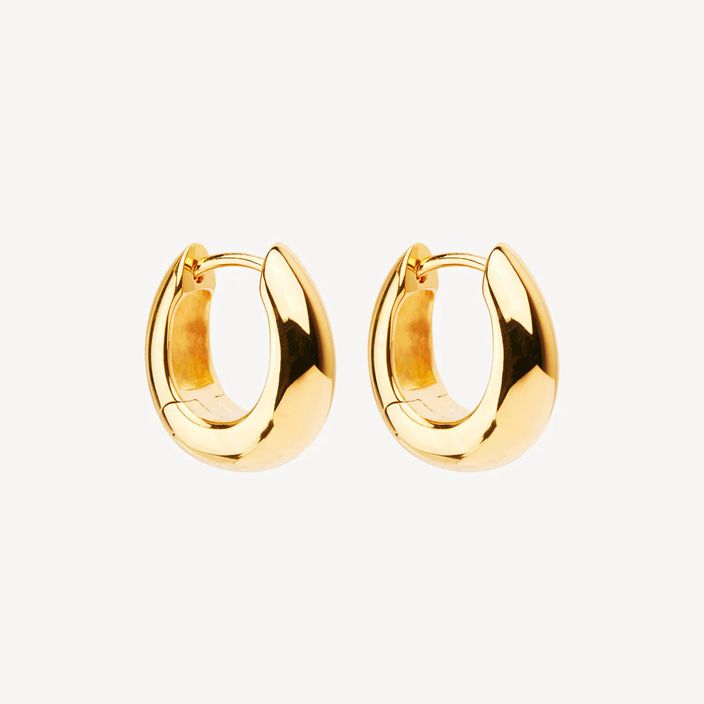 NAJO Arco Yellow Gold Huggie Earrings