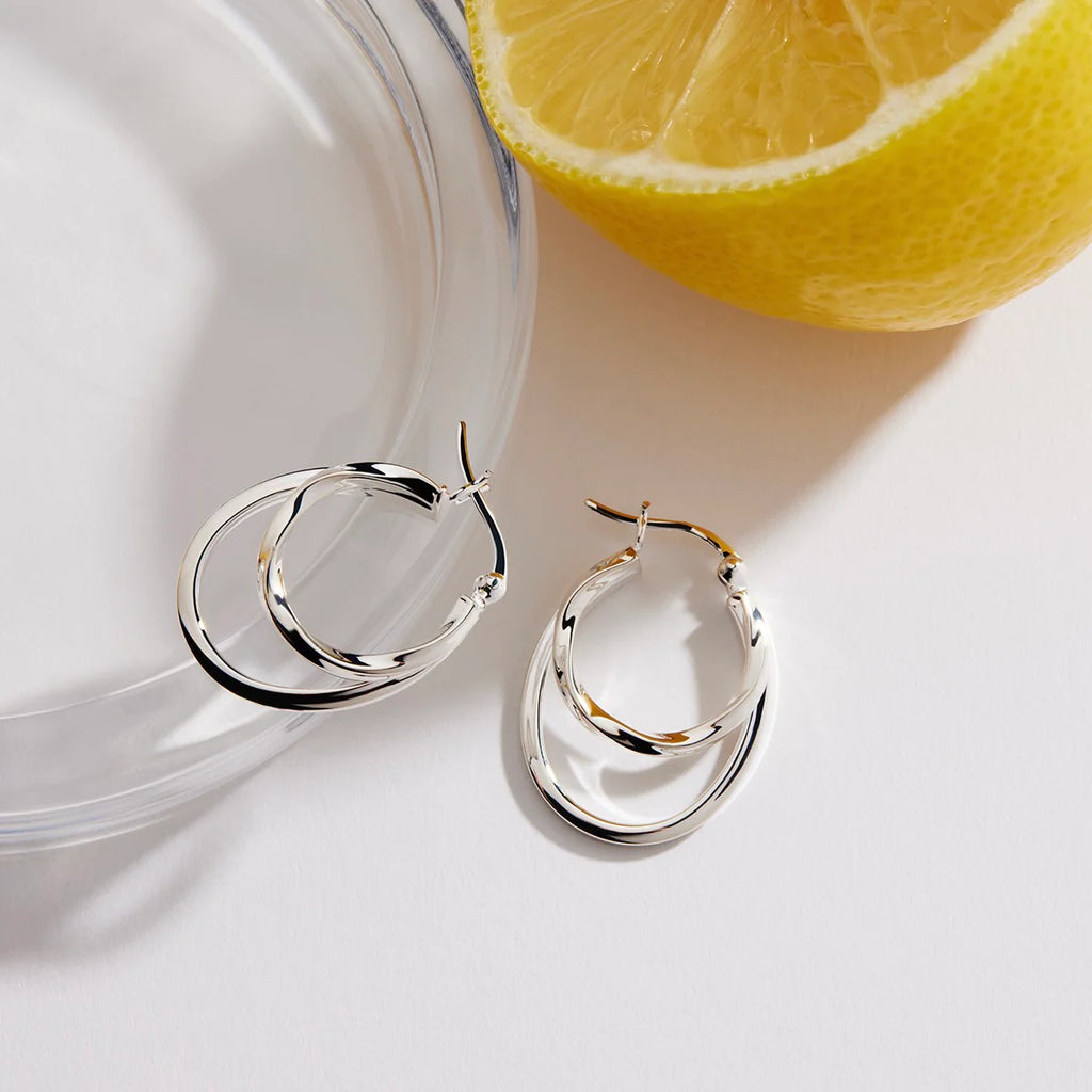 Sea of Change Hoop Earrings Silver E7186