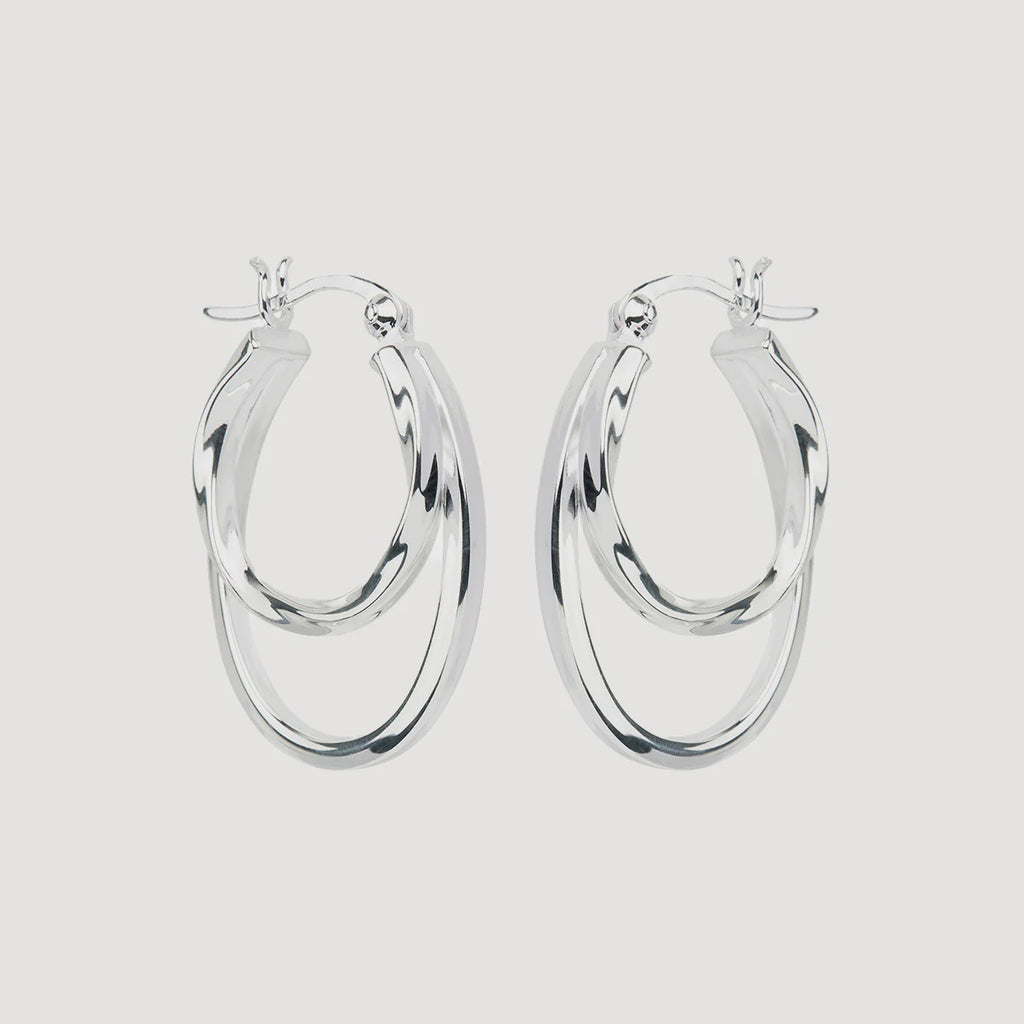 Sea of Change Hoop Earrings Silver E7186