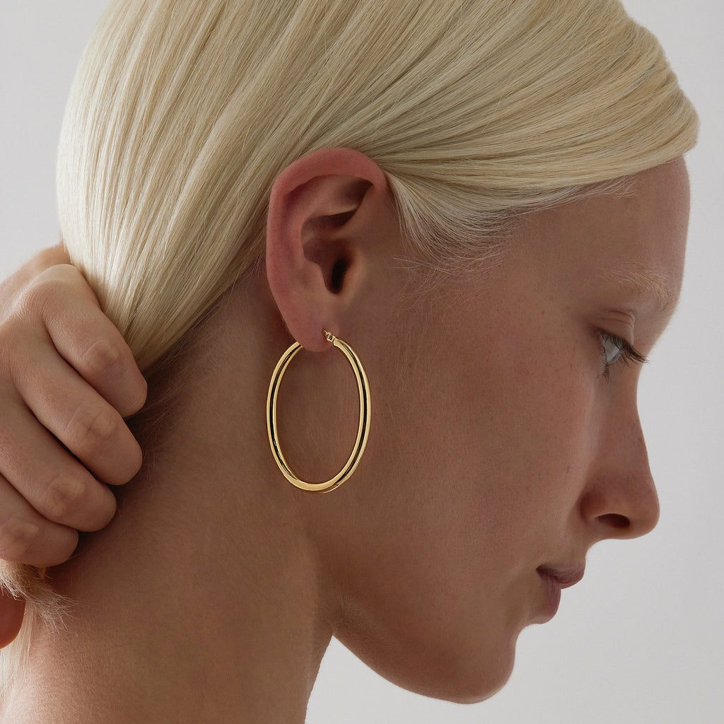 NAJO Orbit Hoop Earrings Yellow Gold E7223
