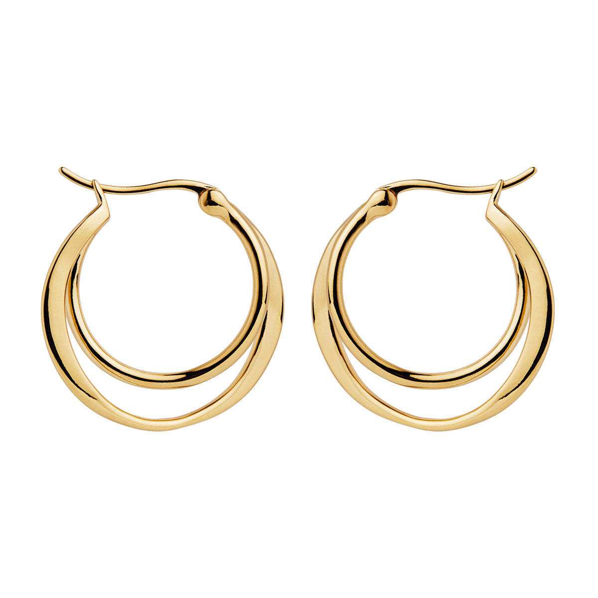 NAJO Eclipse Hoops Colour: Yellow Gold E7225