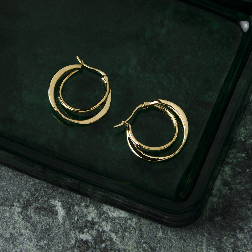 NAJO Eclipse Hoops Colour: Yellow Gold E7225