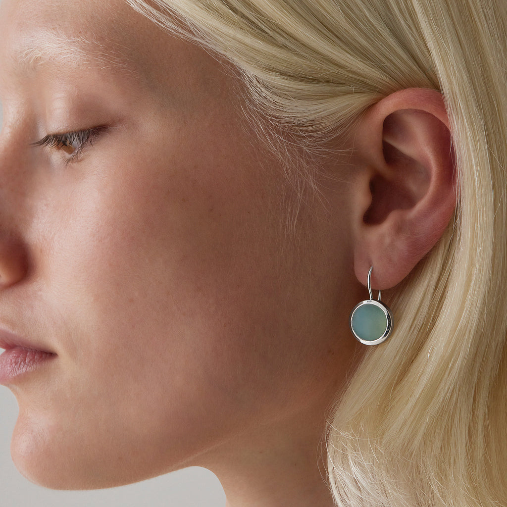 NAJO  Chroma Aqua Chalcedony Earrings E7265