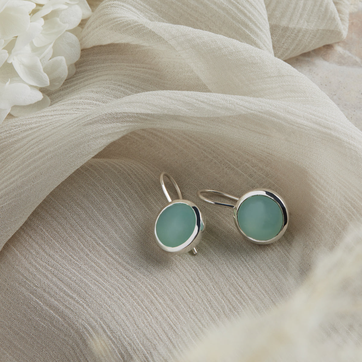 NAJO  Chroma Aqua Chalcedony Earrings E7265