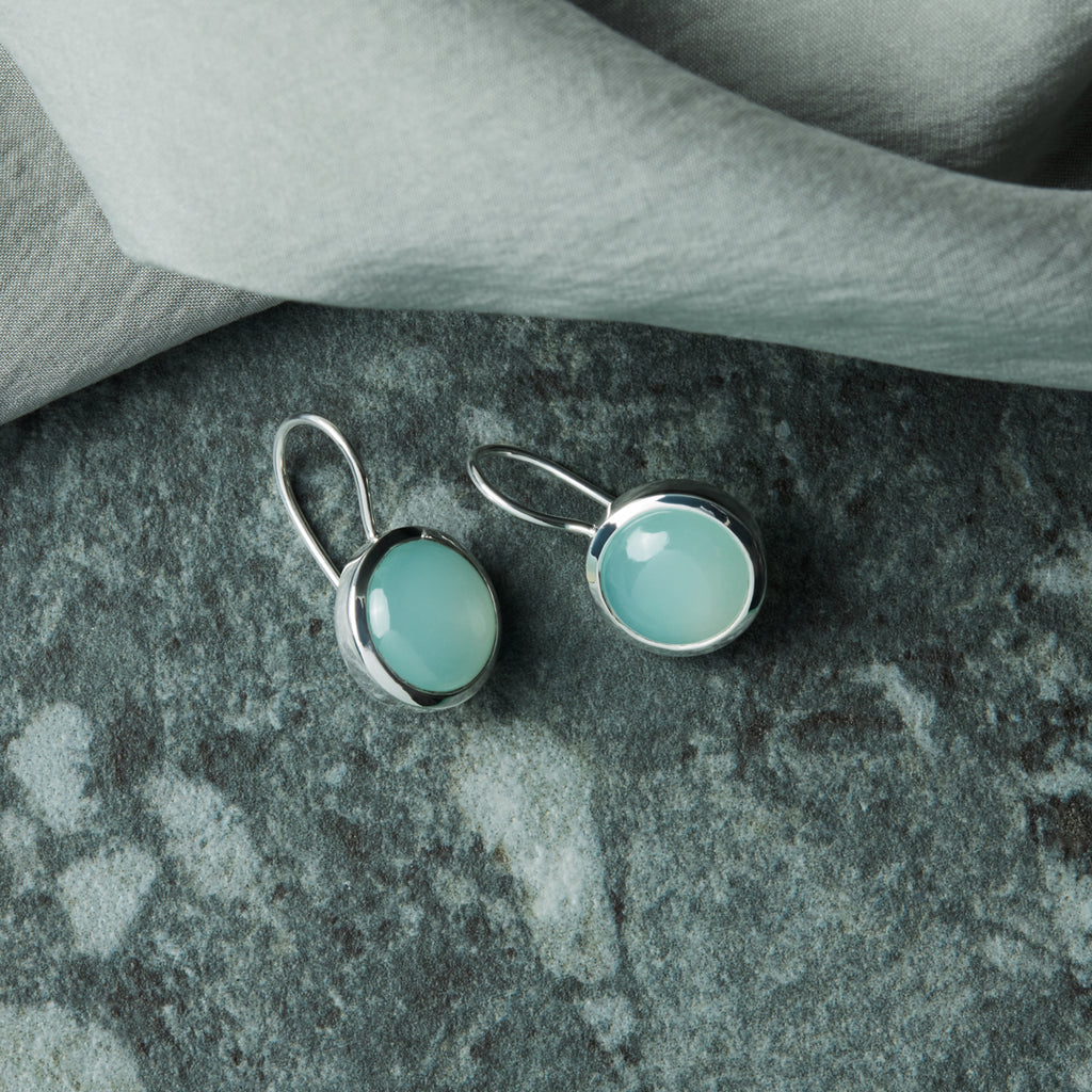 NAJO  Chroma Aqua Chalcedony Earrings E7265