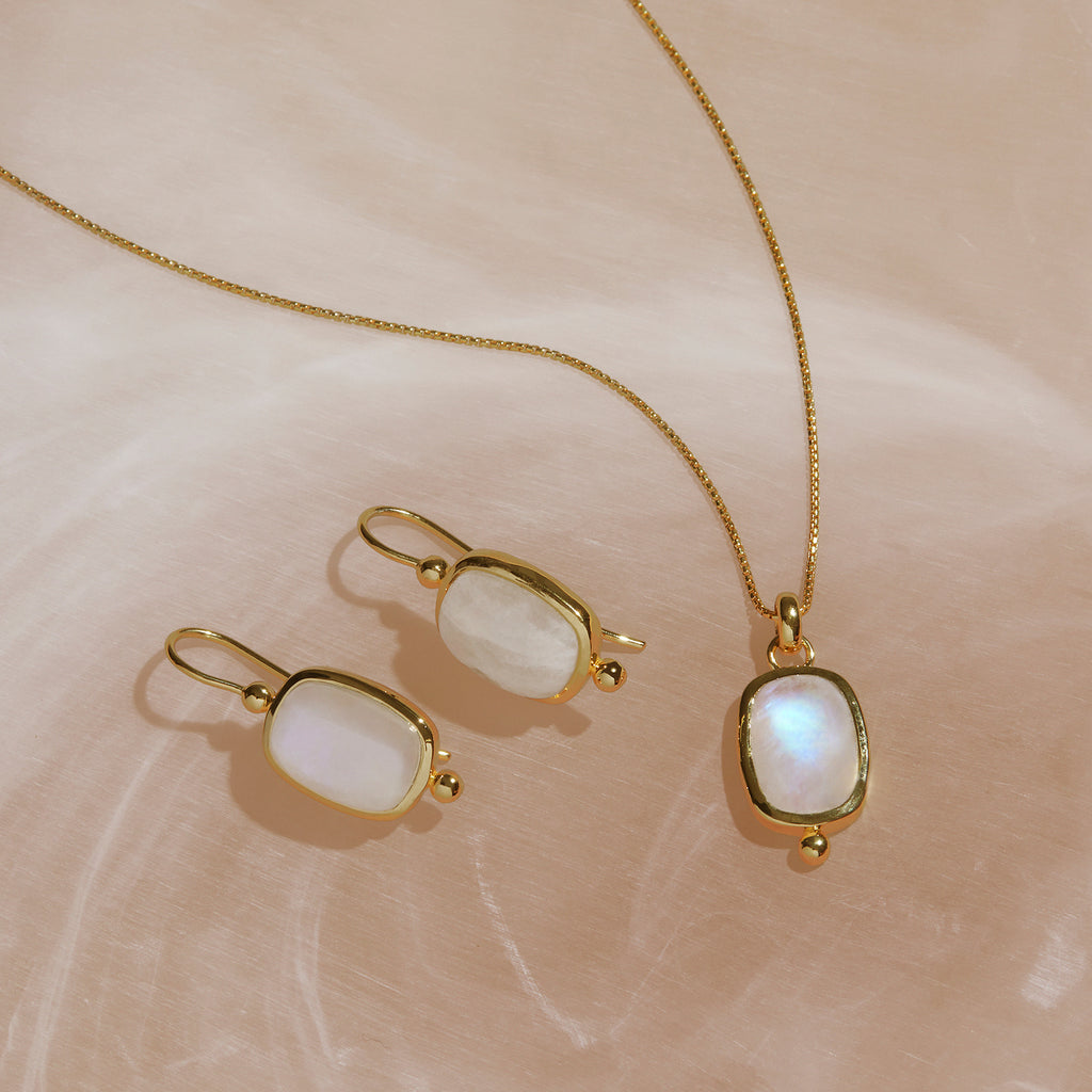 NAJO Fleur Rainbow Moonstone Earrings E7363