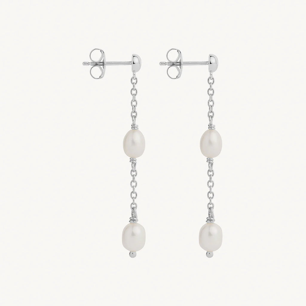 Tidal Whisper Double Pearl Earring E7499