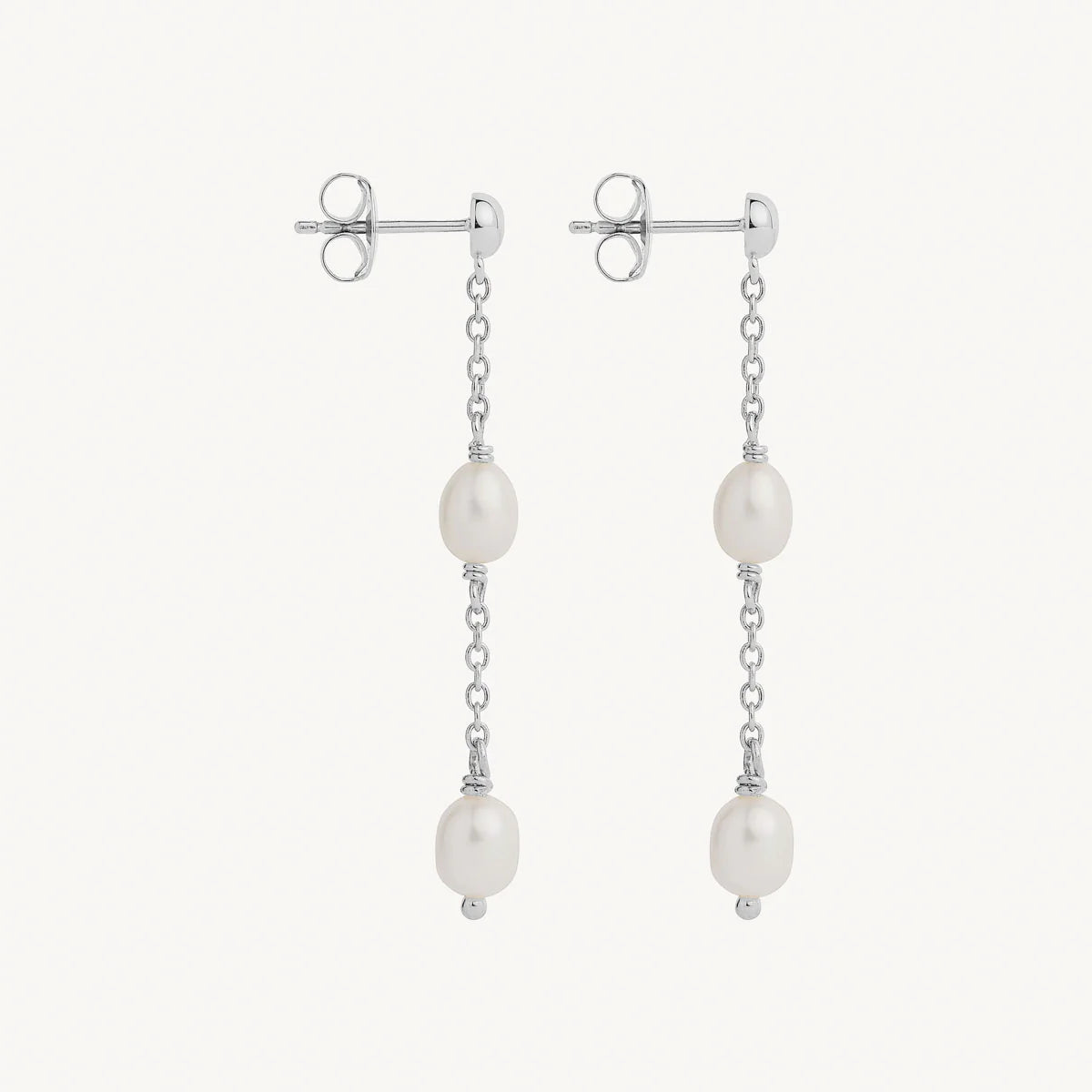 Tidal Whisper Double Pearl Earring E7499