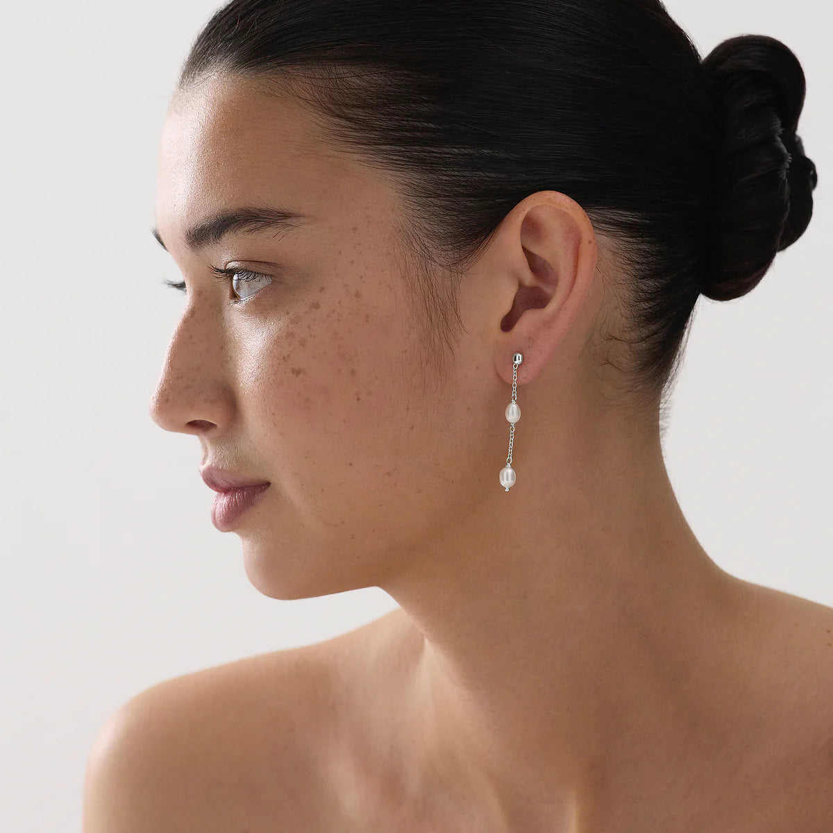 Tidal Whisper Double Pearl Earring E7499