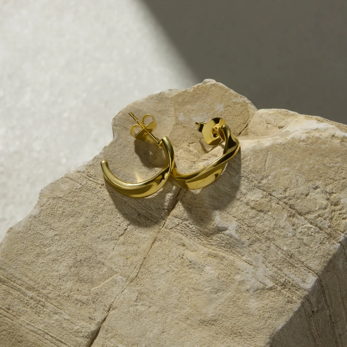 Suncrest Stud Earrings  Yellow Gold Plated  E7606