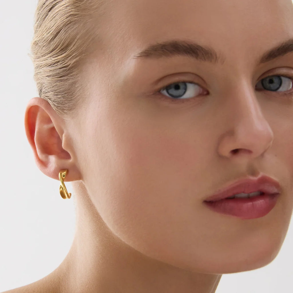 Suncrest Stud Earrings  Yellow Gold Plated  E7606