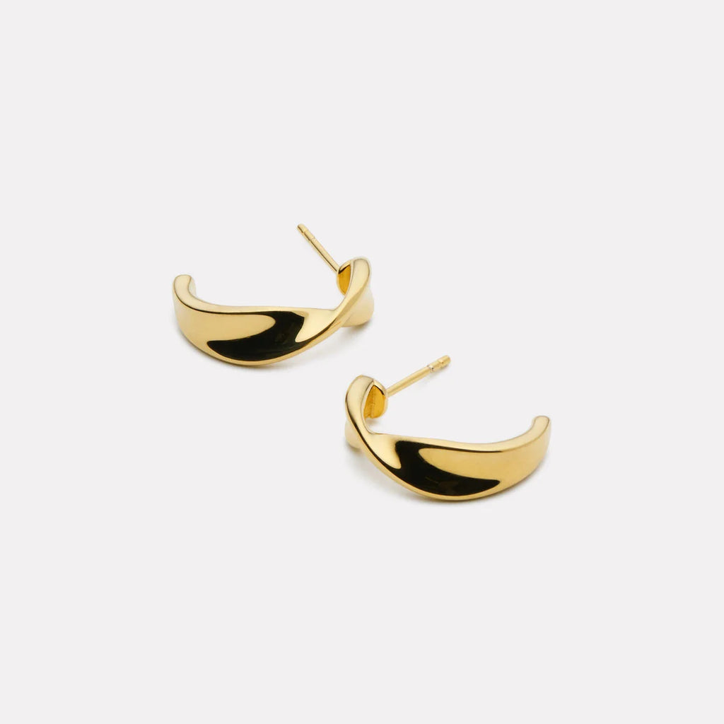 Suncrest Stud Earrings  Yellow Gold Plated  E7606