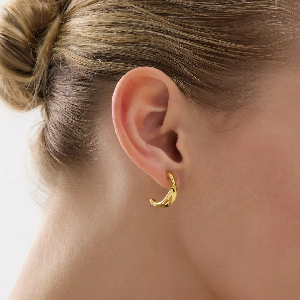 Suncrest Stud Earrings  Yellow Gold Plated  E7606