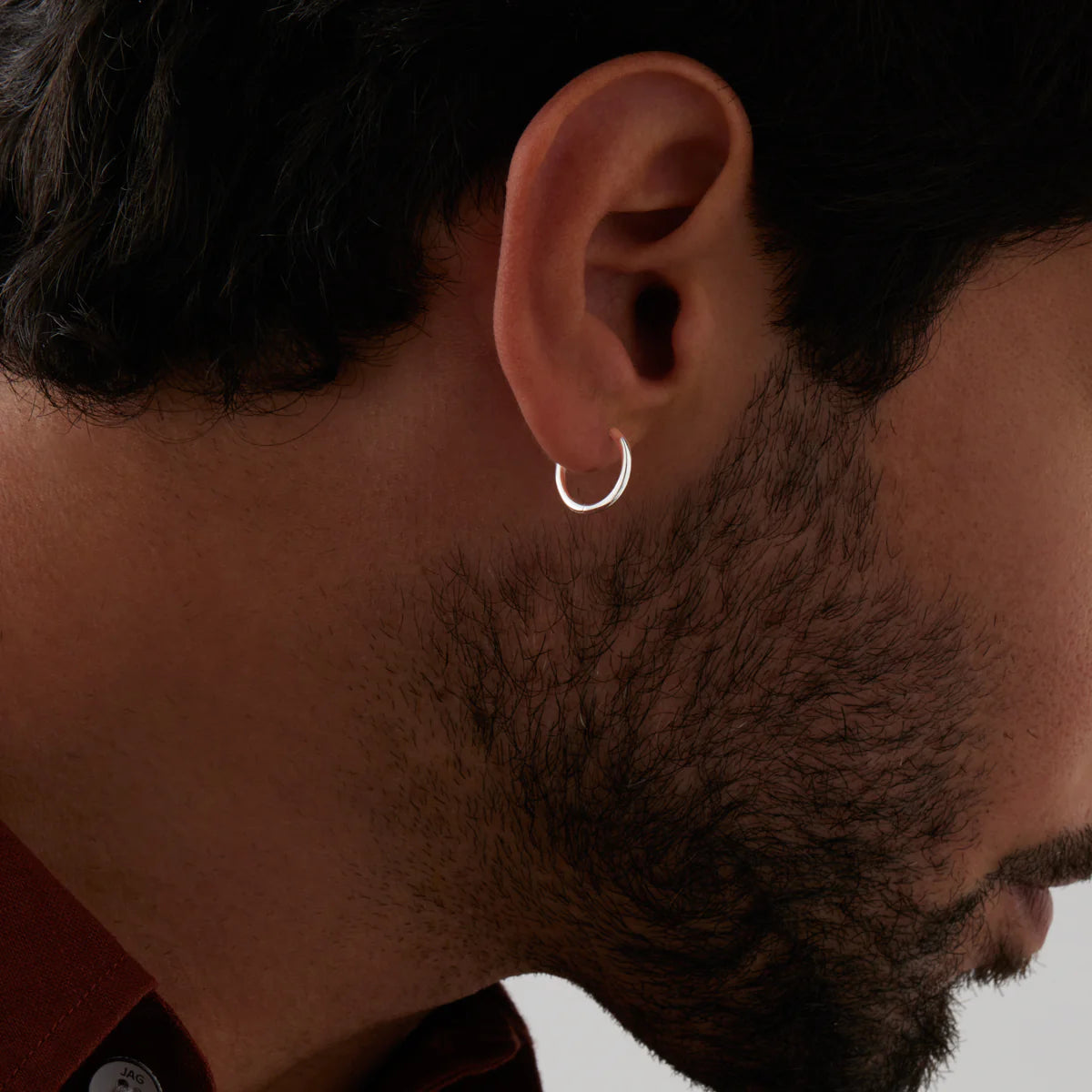 Zephyr Men's Silver Earring E9001