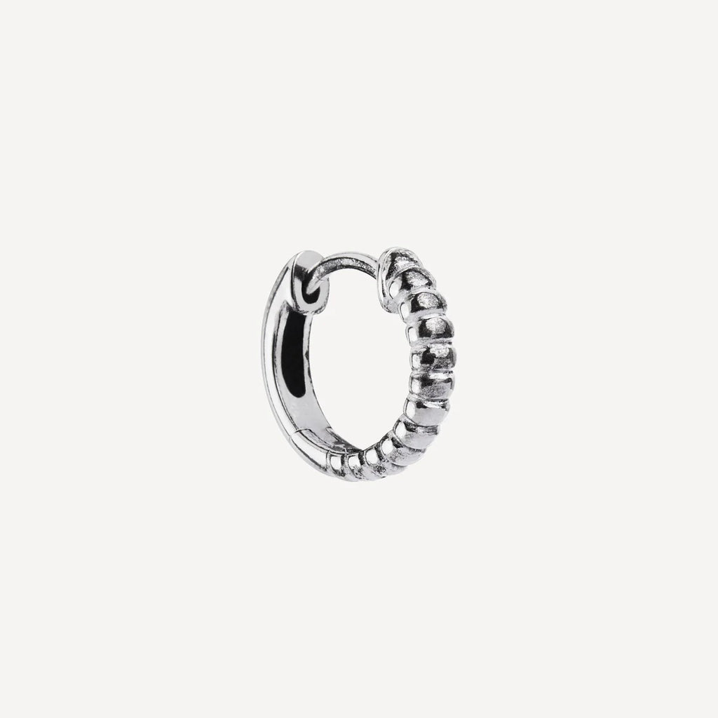 Dualis Men’s Silver Earring E9003