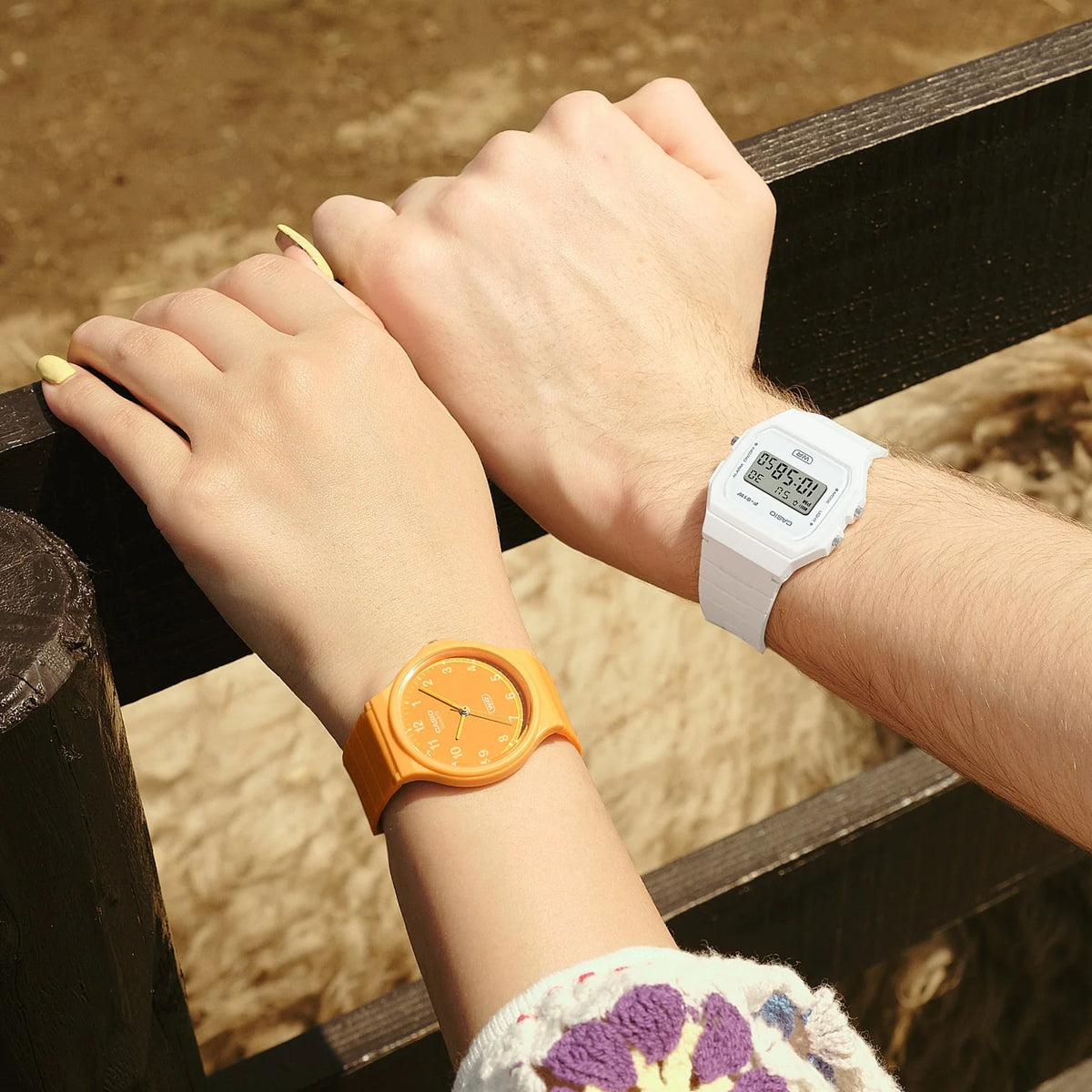 Casio Analogue, Yellow Resin Band MQ-24B-9B