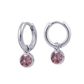 S/S Huggies with Alexandrite Crystal Birthstone Drop HUG3550/6